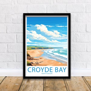 Croyde Bay Print Croyde Bay North Devon Poster Home Décor Croyde Bay North Devon Wall Art Croyde Bay Wall Decor Croyde Bay Print Gift