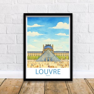Der Louvre Paris Poster Wohndekor Der Louvre Paris Wandkunst Louvre Paris Home Decor Poster Der Louvre Paris Reisewanddekor Paris Poster