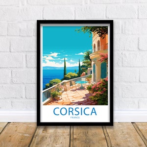 Corsica Print Corsica French Riviera Poster Home Décor Corsica French Riviera Wall Corsica French Riviera Wall Decor Corsica French Riviera