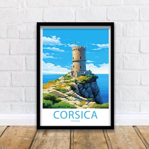 Korsika Print Korsika Französisch Riviera Poster Home Décor Korsika Französisch Riviera Wand Korsika Französisch Riviera Wanddekoration Korsika Geschenk Wandkunst