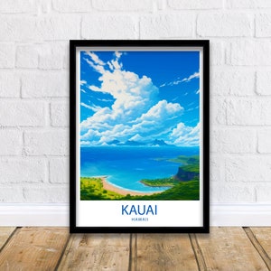 Kauai Travel Print Kauai Wall Decor Hawaii Kauai Art Kauai Wall Art Hawaii Poster Gift for Tropical Paradise Lovers Kauai Travel Poster Art
