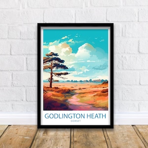 Godlingston Heath Dorset Travel Print Godlingston Wall Decor UK Godlingston Art Godlingston Wall Art UK Poster Gift for Nature Lovers