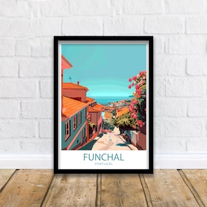 Funchal impressão de viagem funchal decoração de parede madeira funchal arte de parede funchal poster de madeira presente para funchal portugal viagem arte presente