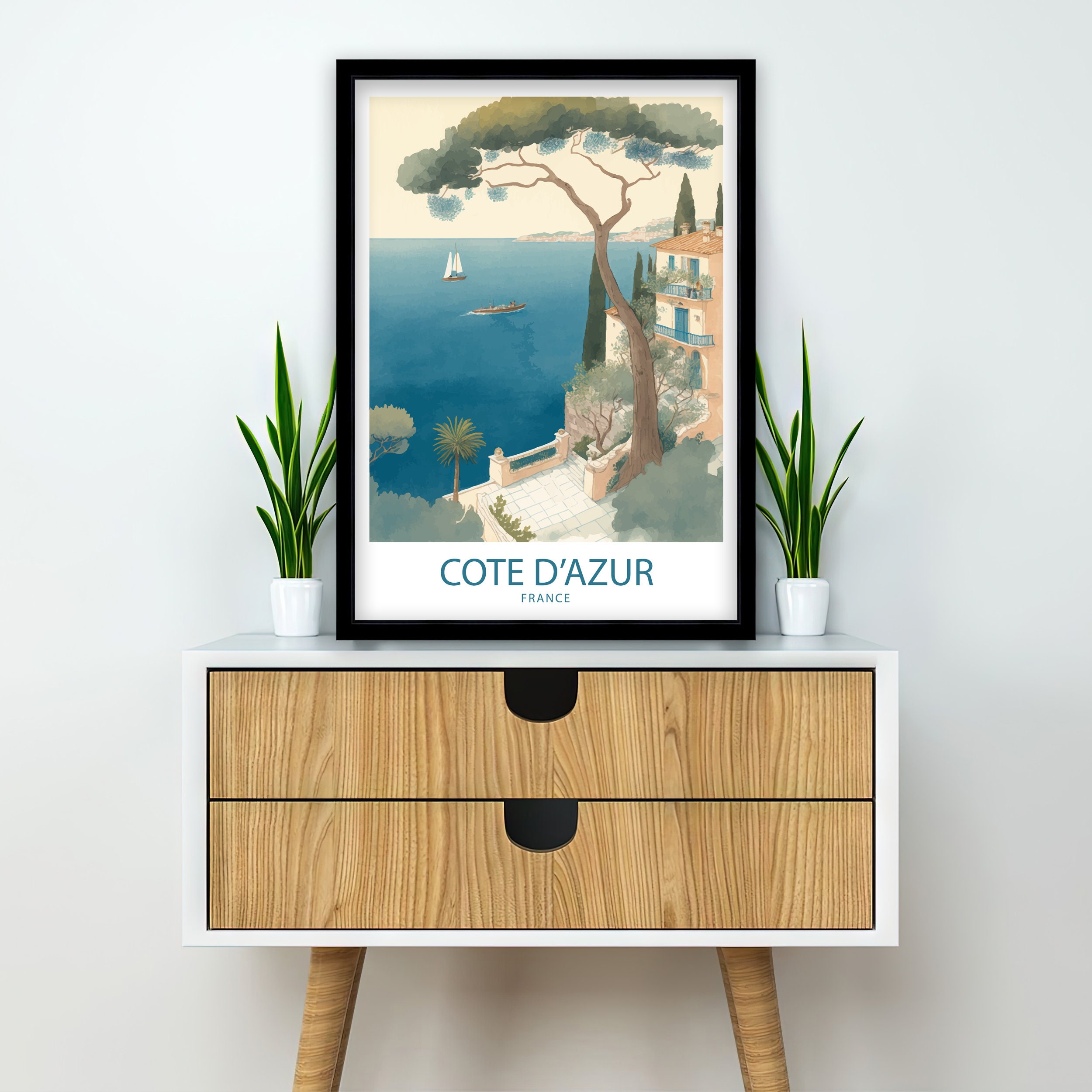 Cote D'azur Art Print | Travel Poster | Cote D' Azur Poster | France ...