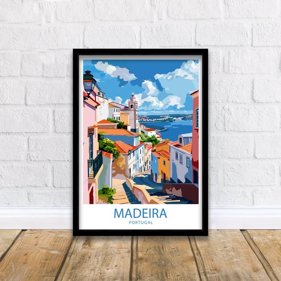 Madeira Travel Print Madeira Wall Decor Portugal Madeira Art Madeira Wall Art Portugal Poster Gift Madeira Wall Poster Madeira Gift Poster