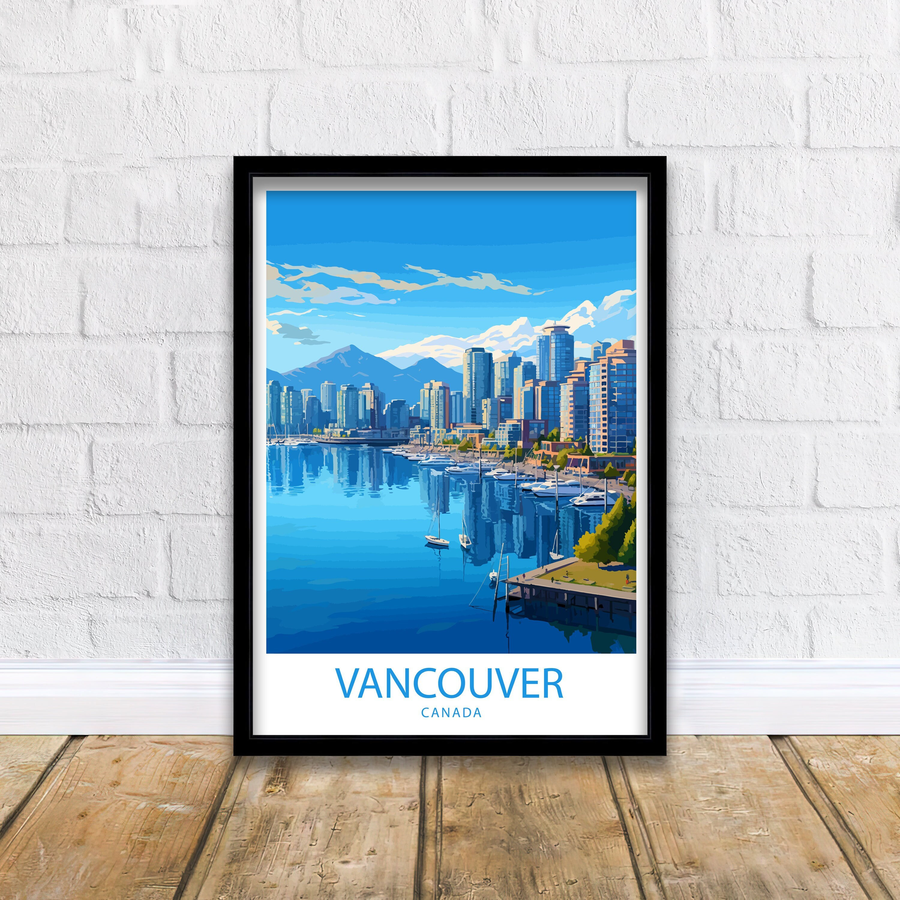 Fanion Vintage Vancouver Washington – Souvenir Voyage, Motif Amérindien, Bon état