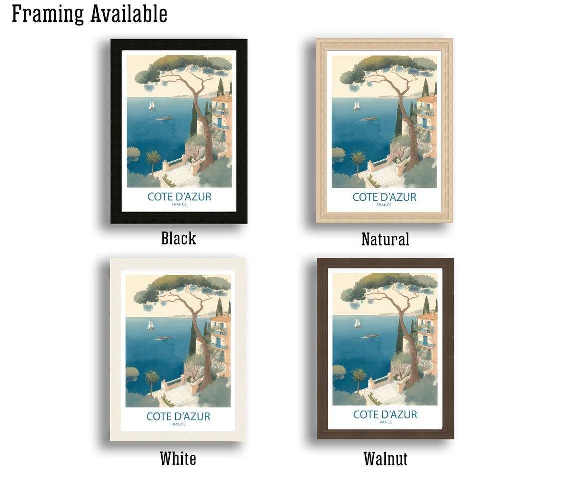 Cote D'azur Art Print | Travel Poster | Cote D' Azur Poster | France ...