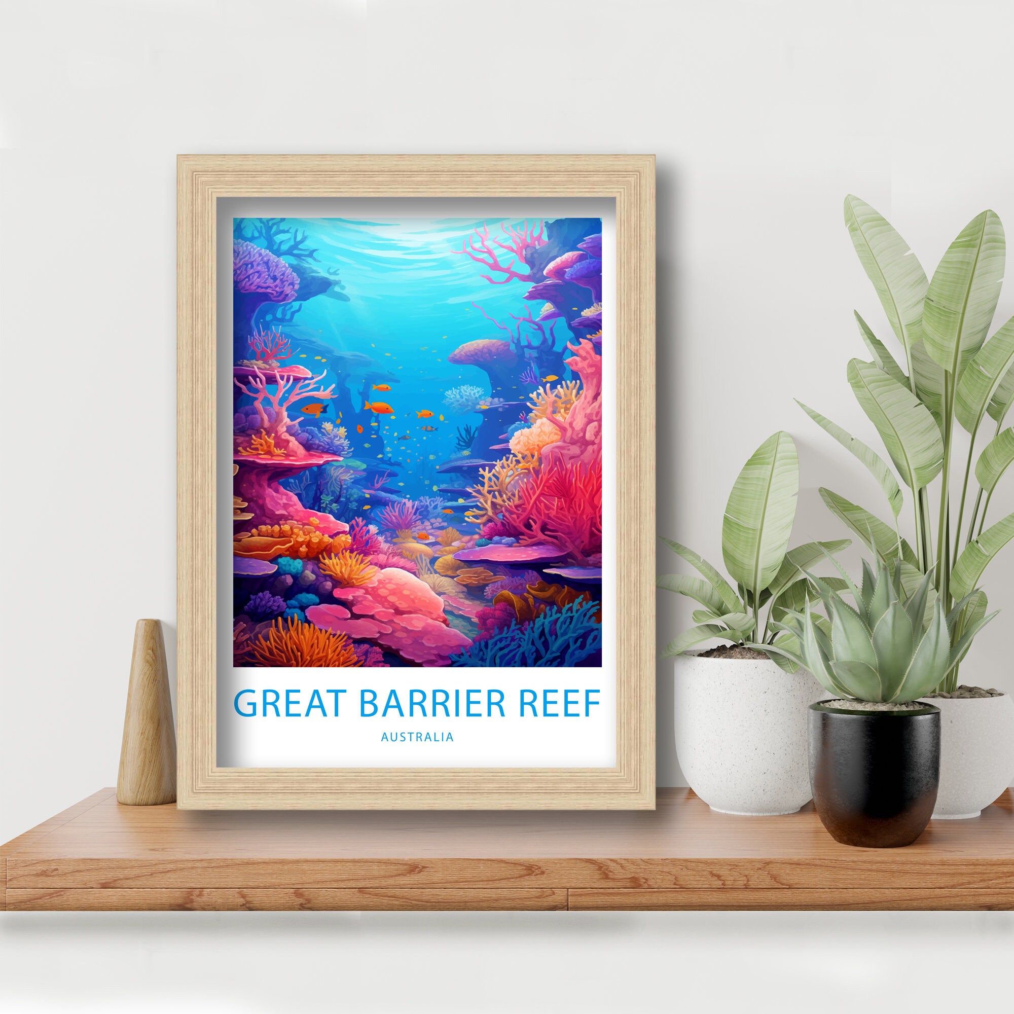 Image showcasing Great Barrier Reef Print Great Barrier Reef Poster Home Décor - Etsy