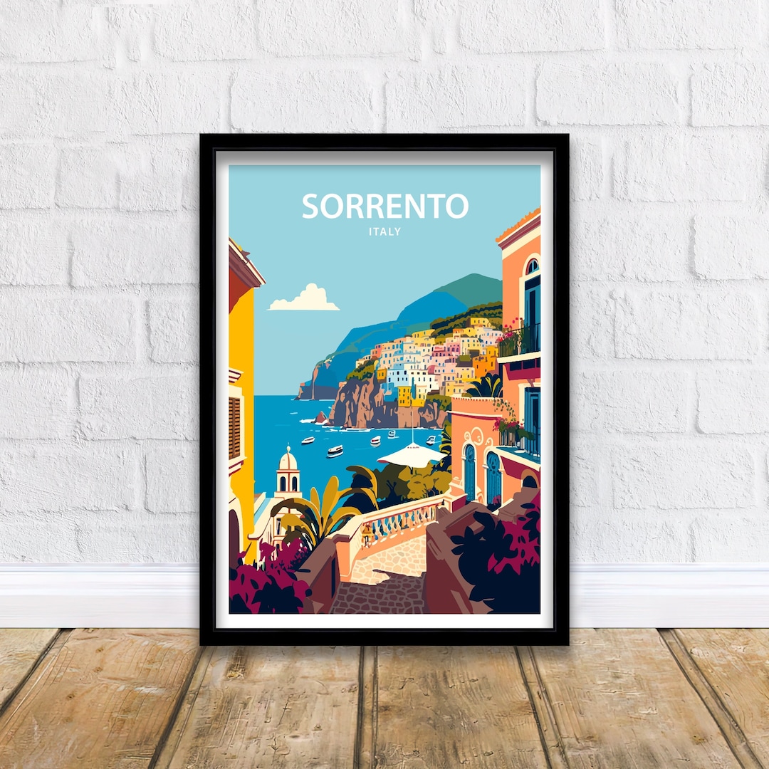Sorrento Art Print | Sorrento Poster | Sorrento Print | Italy Poster | Wall Art | Travel Poster ...