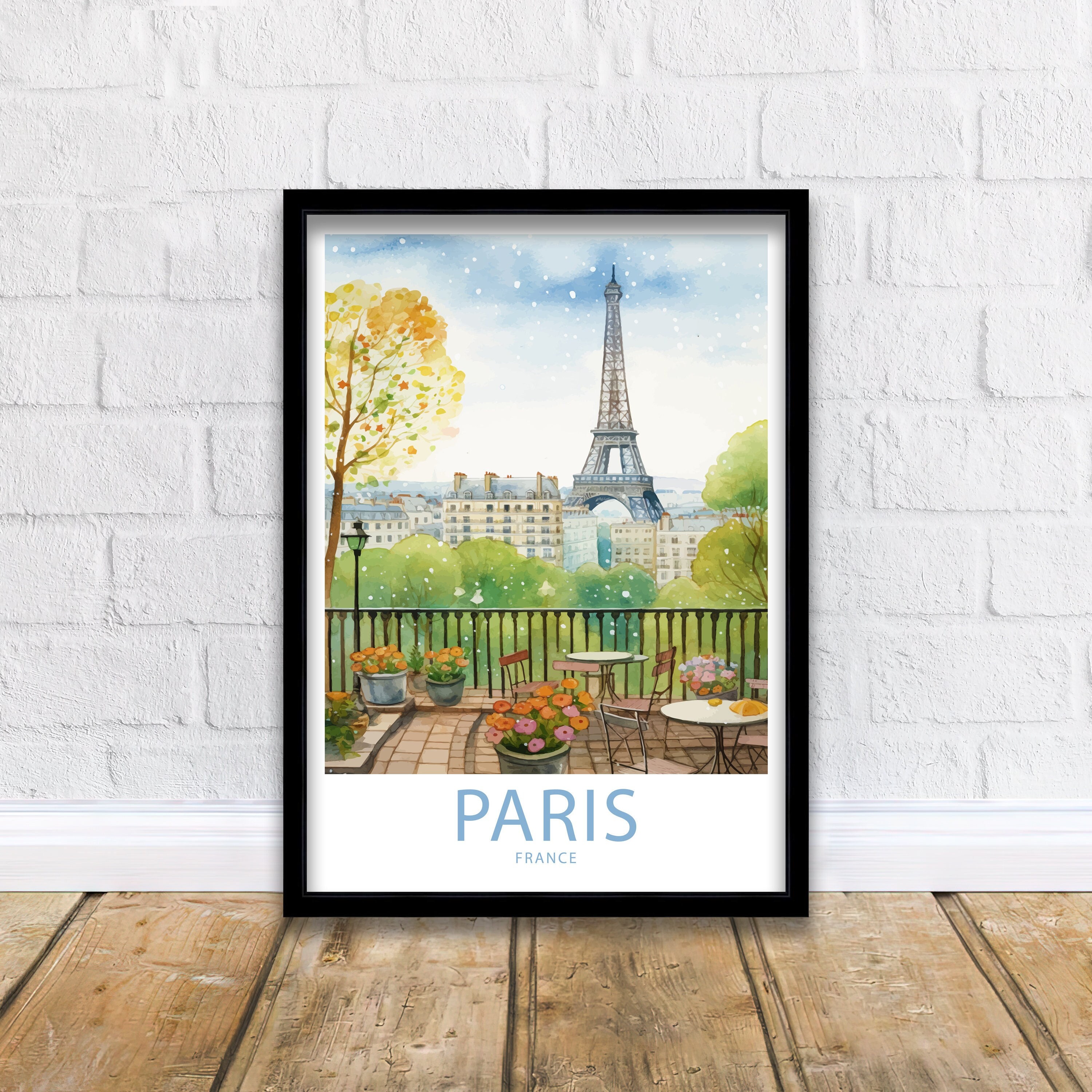 Eiffel Tower Paris Travel Print Wall Art Paris France Travel Poster Wall Hanging Home Décor Paris France Gift Lover Paris France Art Lover