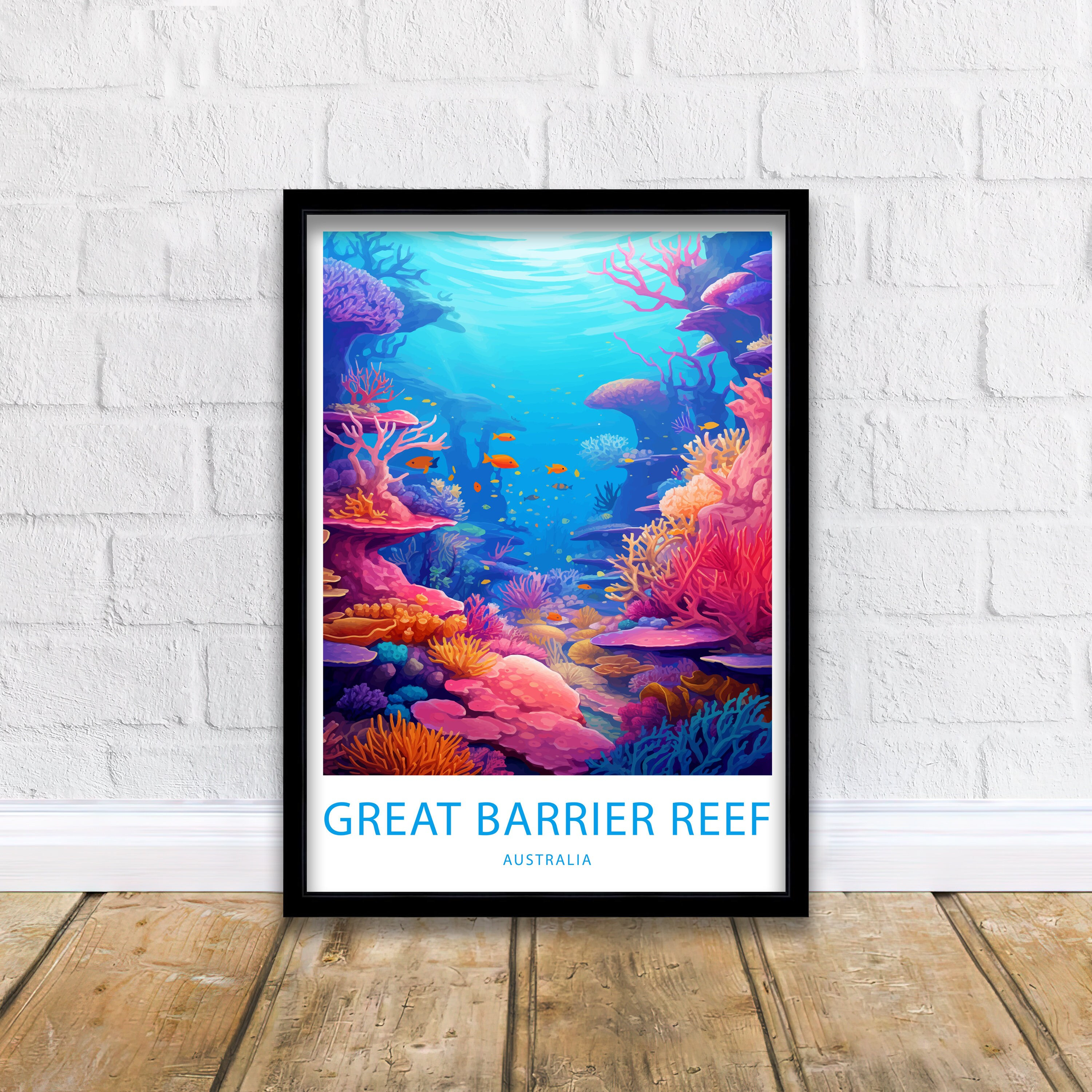 Image showcasing Great Barrier Reef Print Great Barrier Reef Poster Home Décor - Etsy