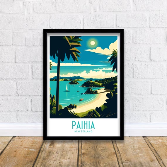 Paihia Travel Print Paihia Home Décor Paihia New Zealand Art - Etsy