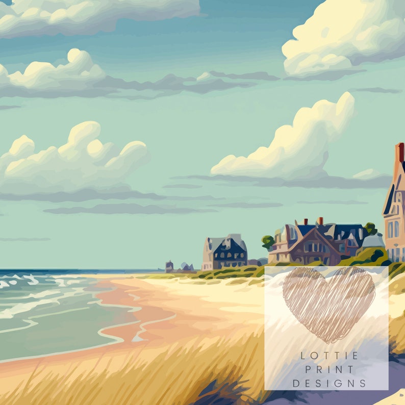 The Hamptons Art Print the Hamptons Poster Home Decor Etsy