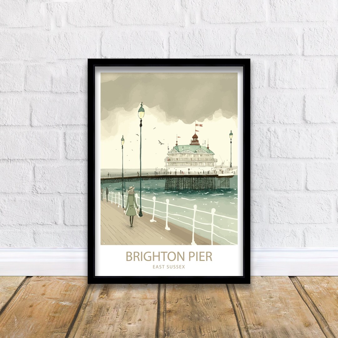 Brighton Pier Art Print Brighton Print Brighton Art Brighton Pier Print Brighton Poster Seaside