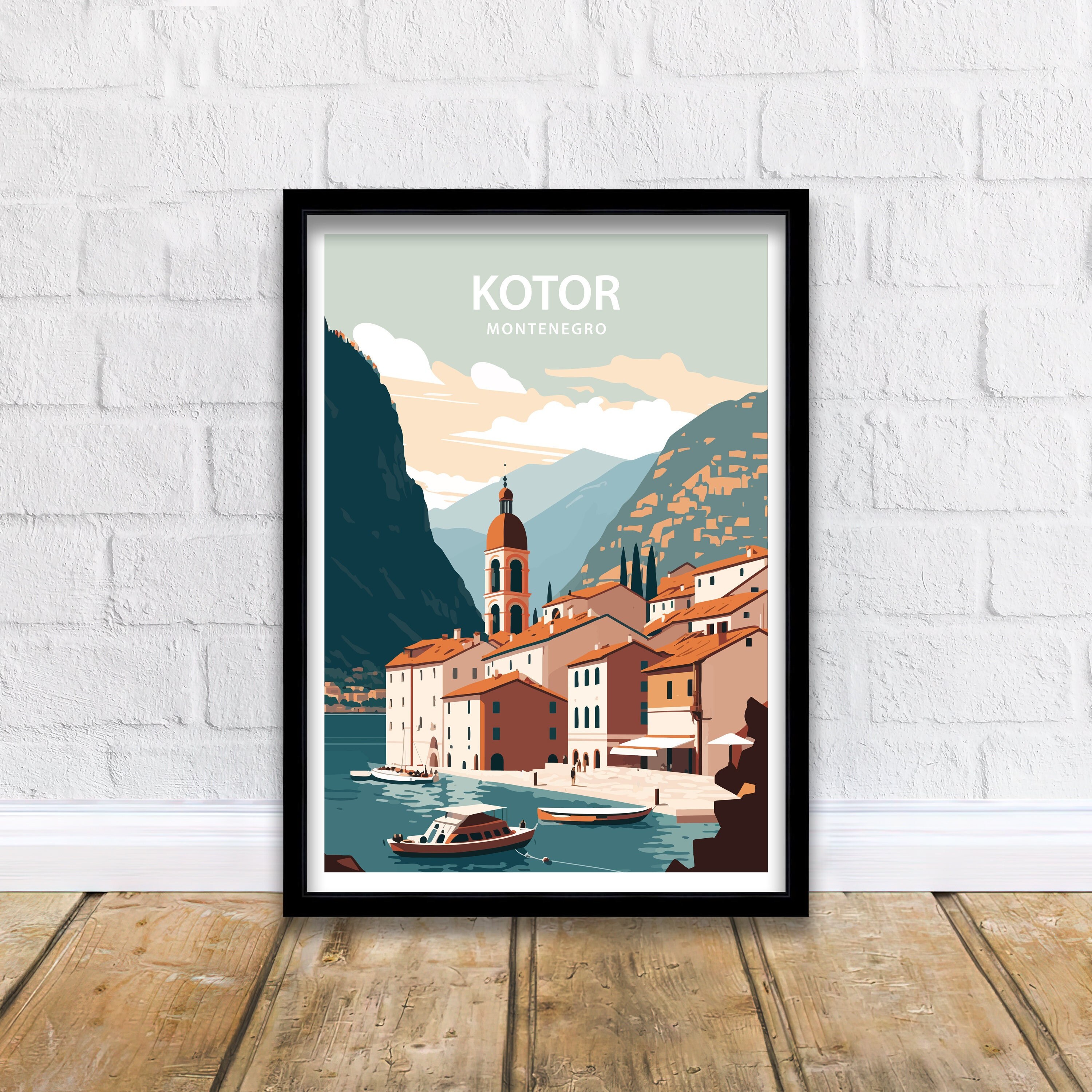 Kotor Travel Print Wall Art Kotor Travel Poster Gift For Kotor Montenegro Scenery Wall Art Kotor Montenegro Gift Wall Art Kotor Monenegro