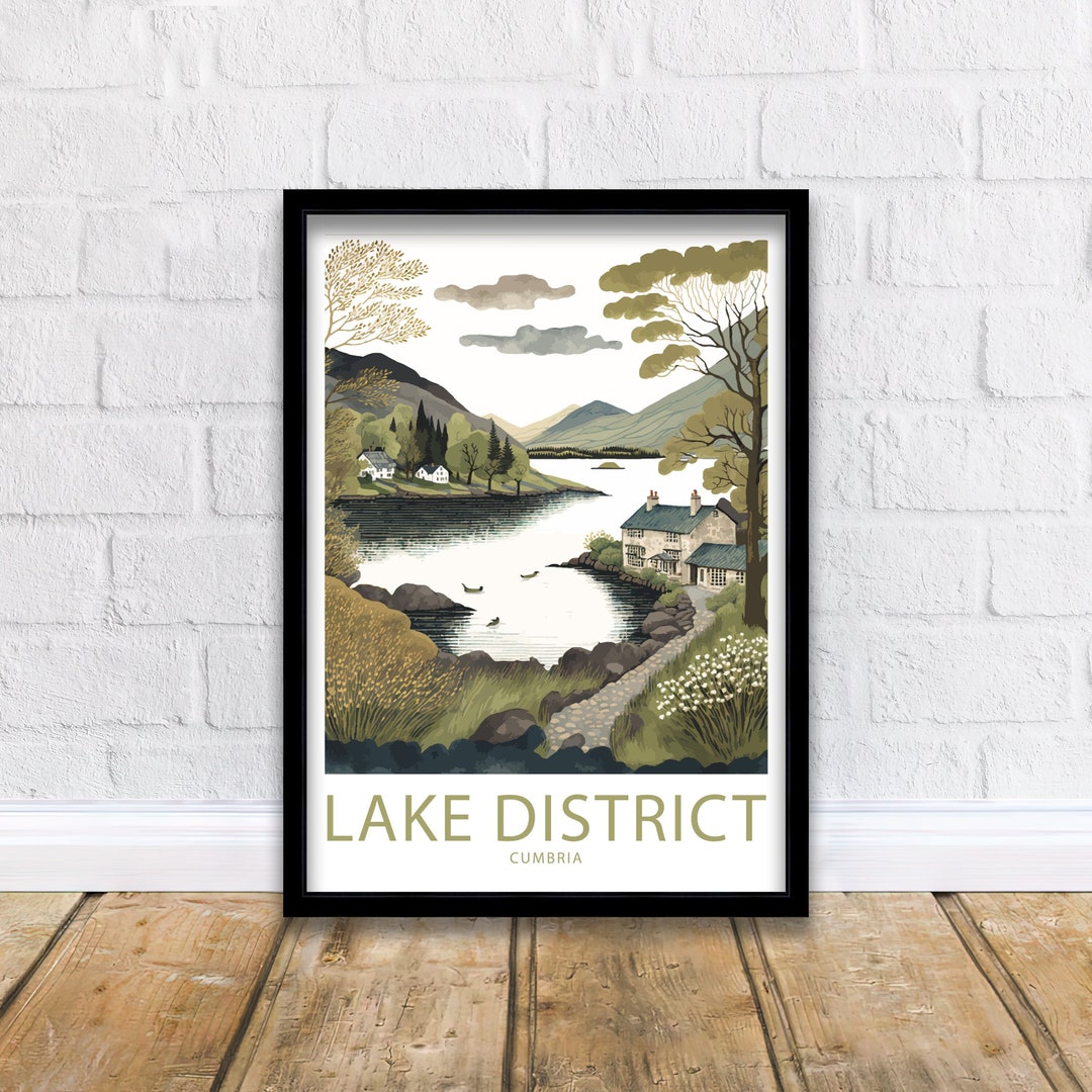 Lake District Travel Print Wall Art Lake District Travel Etsy