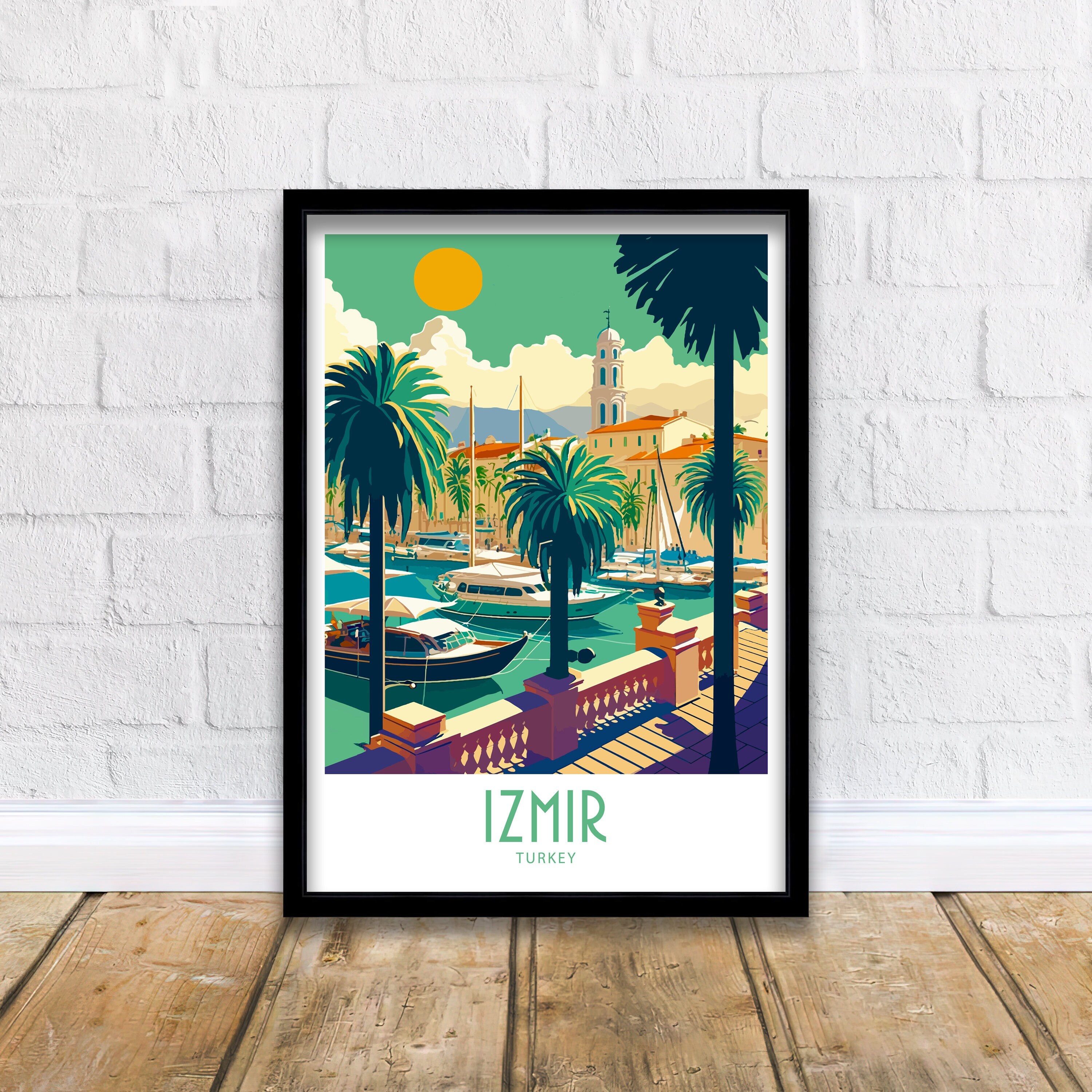 Izmir Travel Print Wall Art Izmir Turkey Travel Poster Gift Izmir Turkey Scenery Art Izmir Turkey Gift Wall Art Izmir Scenic Poster Art