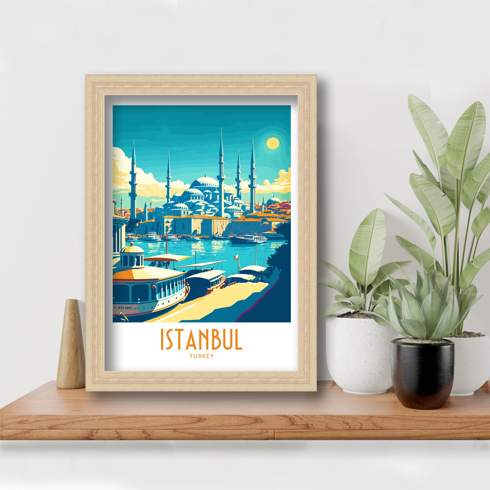 Istanbul Travel Print Wall Art Istanbul Turkey Travel Poster