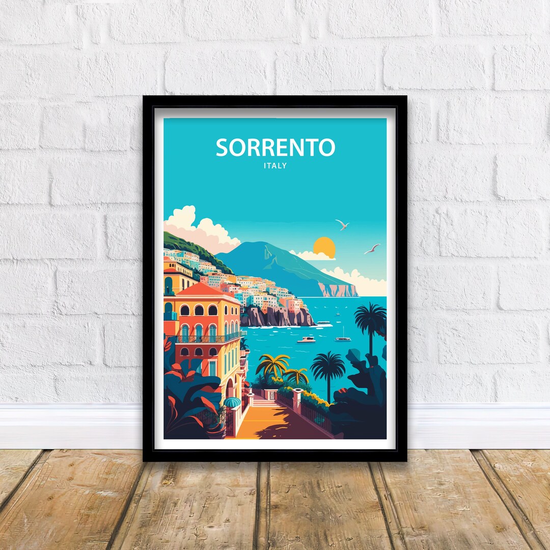 Sorrento Art Print | Sorrento Poster | Sorrento Print | Italy Poster | Wall Art | Travel Poster ...