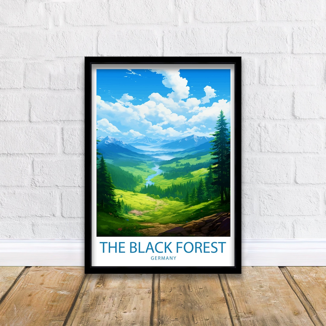 Black Forest Travel Print Black Forest Wall Decor Germany Black Forest