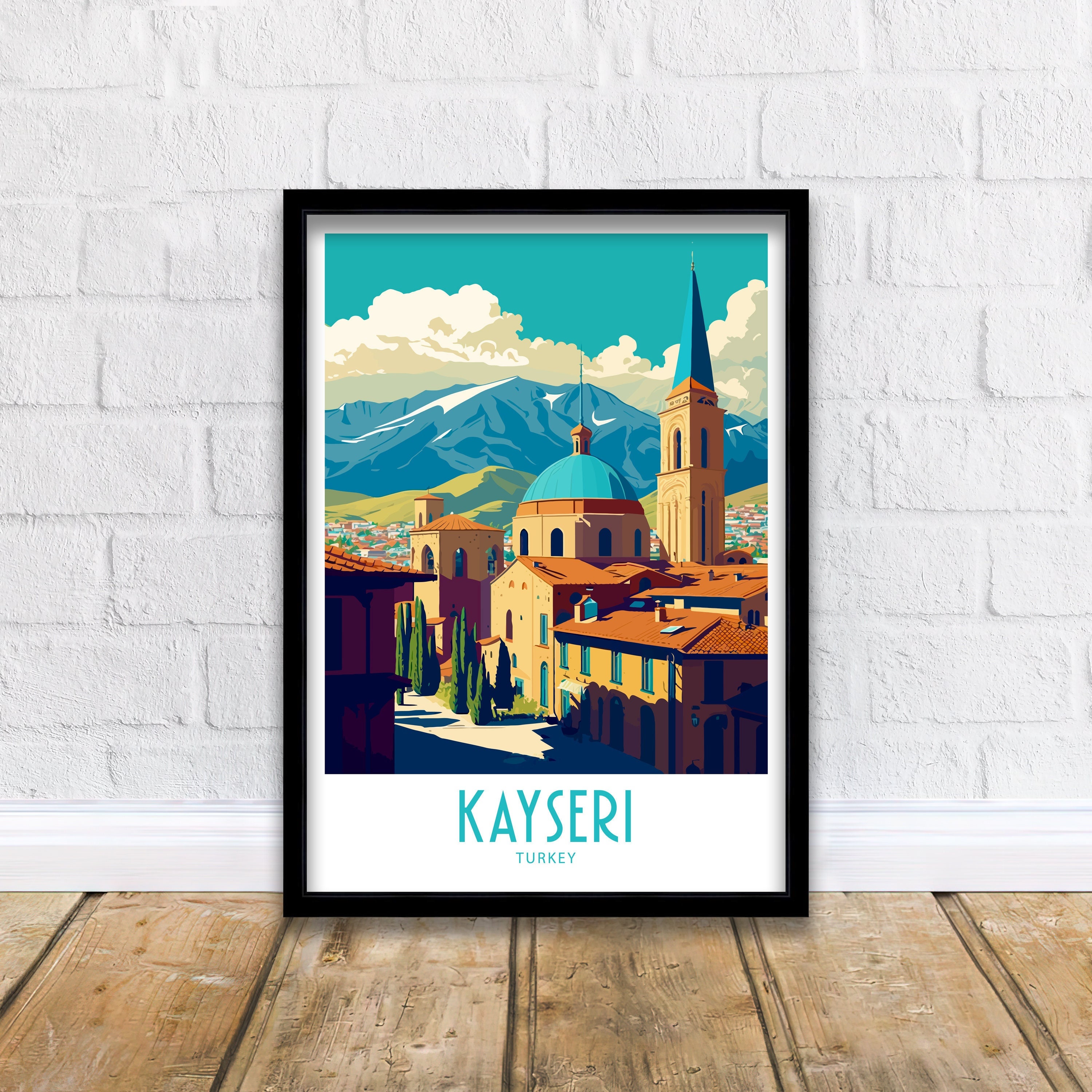 Kayseri Travel Print Wall Art Kayseri Turkey Travel Poster Gift Kayseri Turkey Scenery Art Kayseri Turkey Gift Wall Art Kayseri Scenic Art