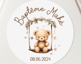 Doni Bomboniere Naissance 6 Pcs Boîte à Dragées En Bois Ourson Baptême