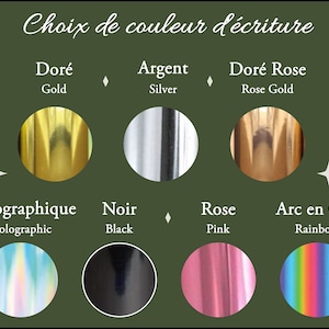 Etiquettes autocollantes personnalisées pour mariage dorées rondes /Stickers rond mariage anniversaire, baptême / Foil Wedding Sticker image 4