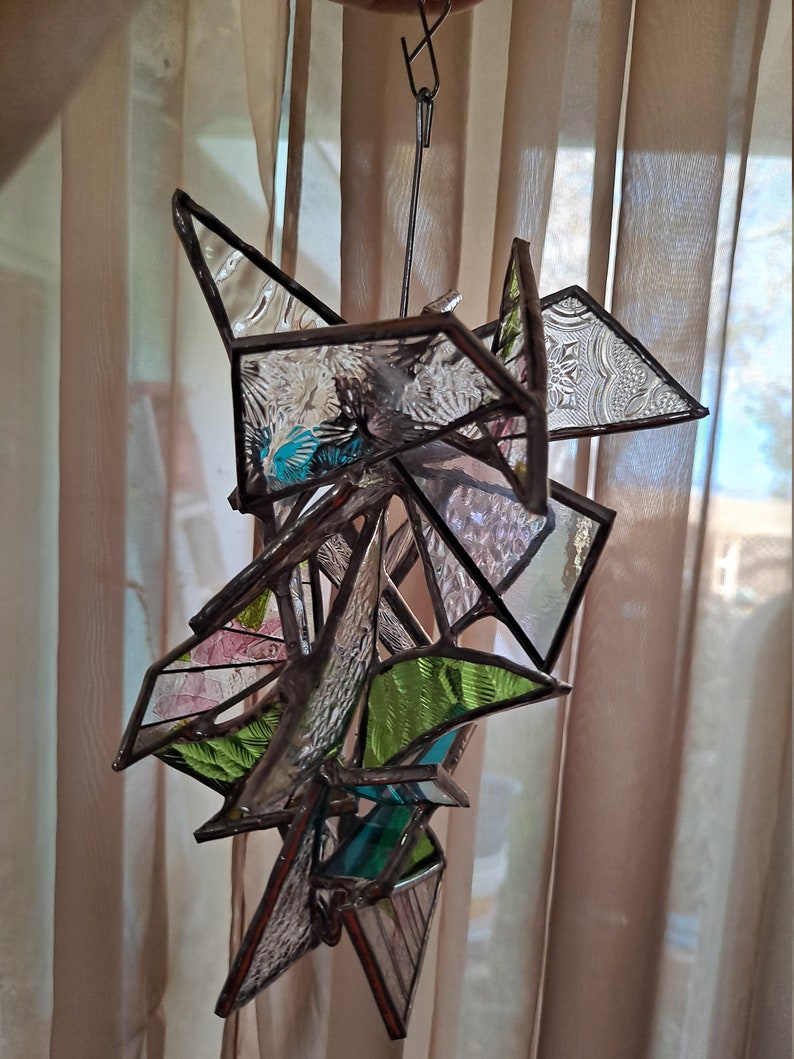 Abstract Stained Glass Spinner 8 Etsy