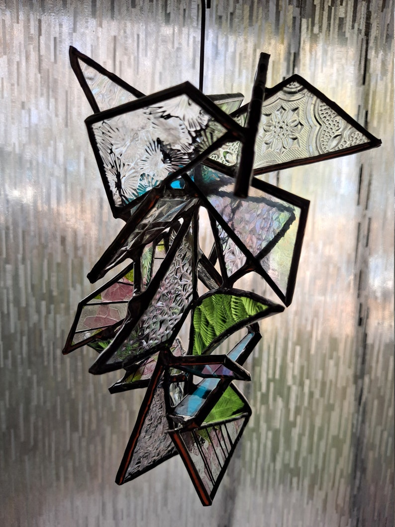 Abstract Stained Glass Spinner 8 Etsy