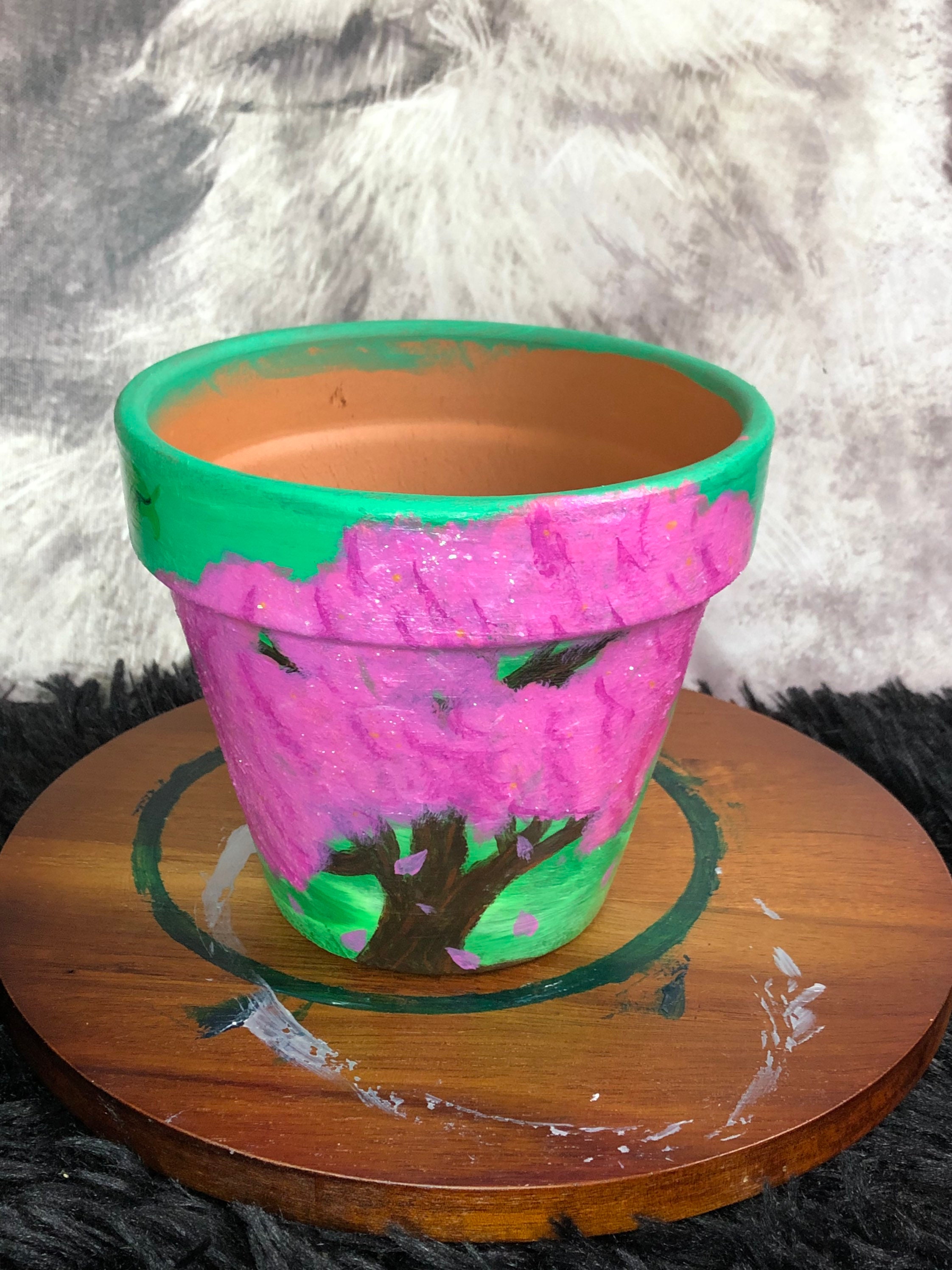 Hand painted planter Etsy