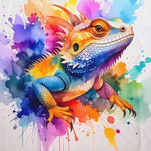 Bearded Dragon Rainbow Throw Blanket | Colorful Reptile Plush Blanket | Cozy Velveteen Lizard Lover Gift | Herpetologist Home Decor Accent