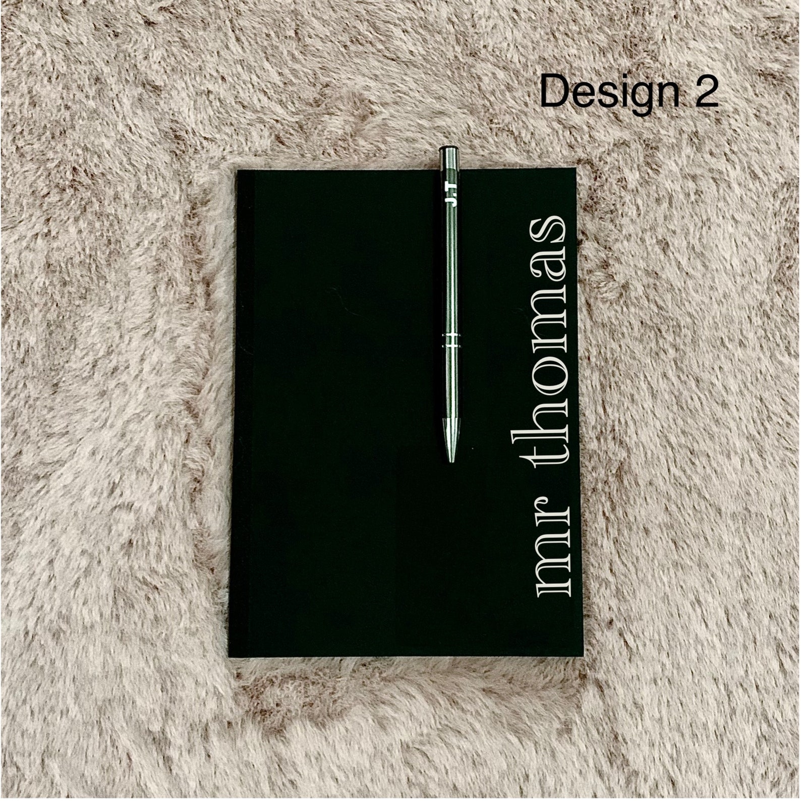 Personalised Notebook & Pen Black A5 Notebook The Perfect Etsy