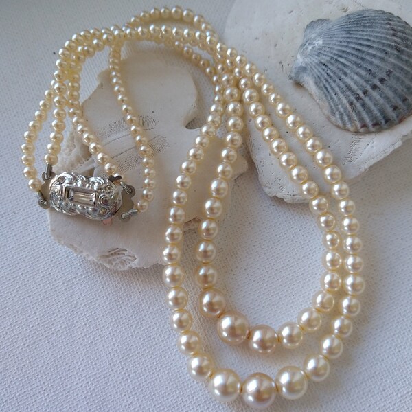 Double Strand Pearls - Etsy