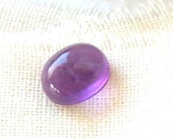 Vintage Amethyst Cabochon, February Birthstone (8.8 X 7.2mm)