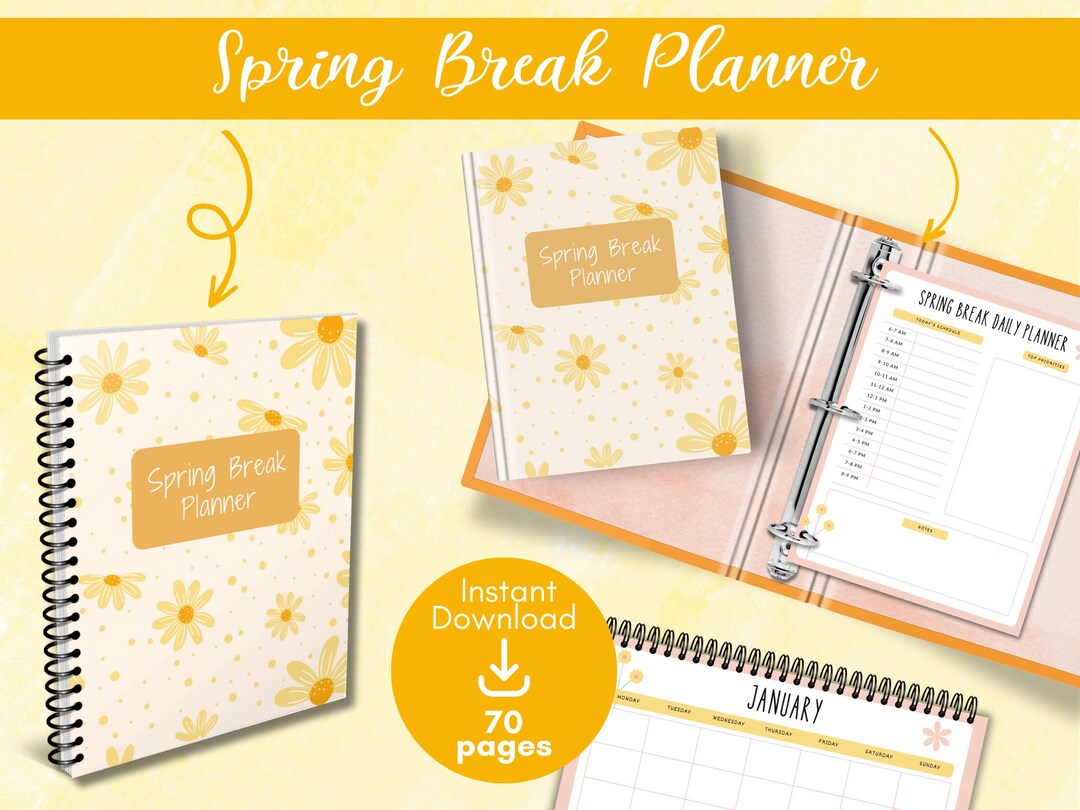 Yellow Spring Calendar Printable - Etsy