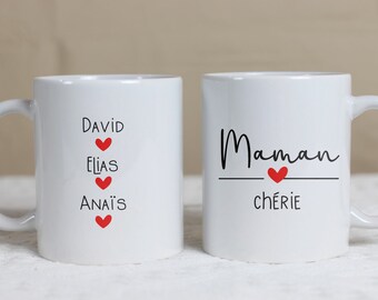 Mug maman chérie, cadeau personnalisé fête des mères