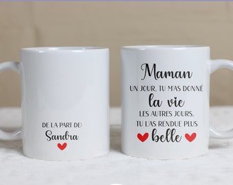 Mug personnalisé maman, cadeau personnalisé fête des mères, cadeau mamie