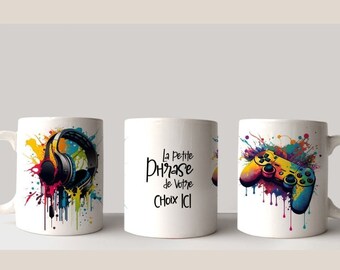 Mug personnalisé gamer, tasse personnalisée sport loisir passion