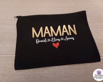 Trousse personnalisé maman, cadeau pour la fête des mères, fête des grands-mères, marraine