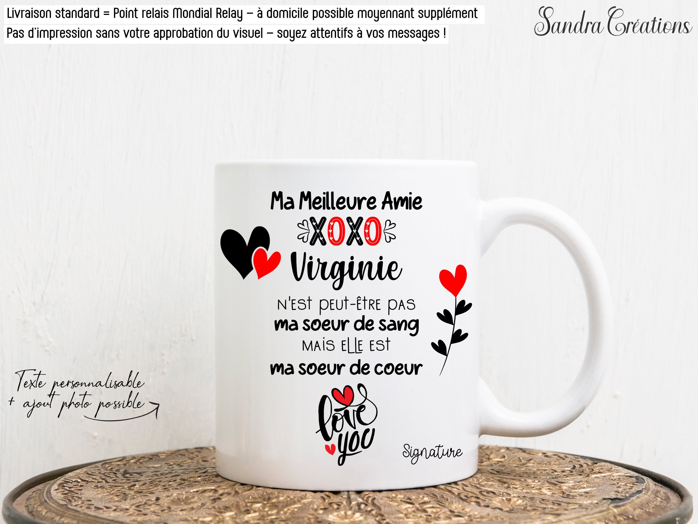 Mug Copine Soeur De Coeur Forever Imprimé En France Manahia cadeau