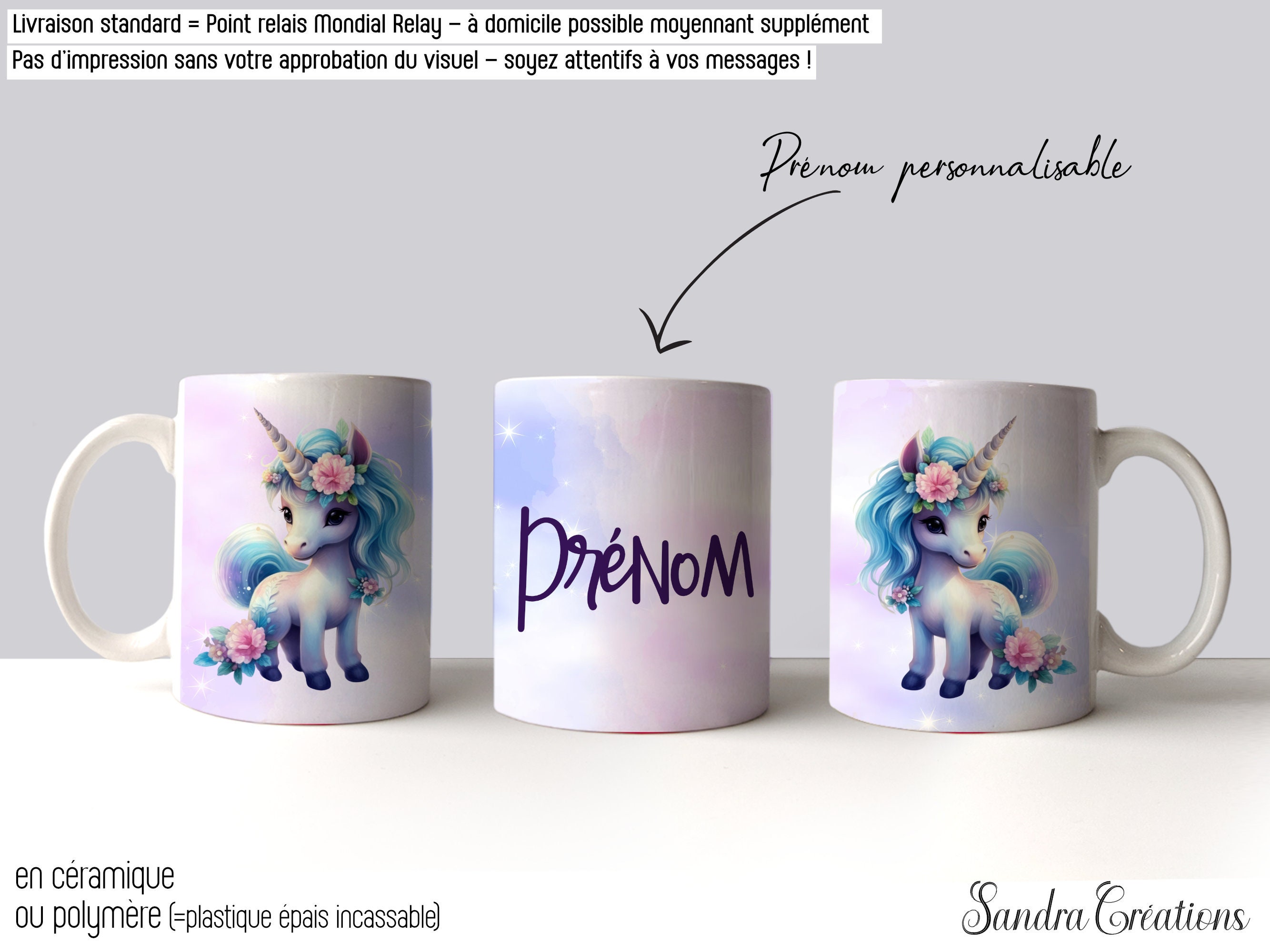 Mug tasse céramique - licorne poney 002 - Un grand marché