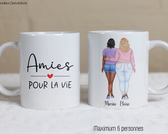 Cadeau amie personnalisé, mug meilleure amie, tasse amitié