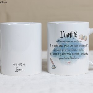 Cadeau amie personnalisé, mug meilleure amie, tasse amitié image 1