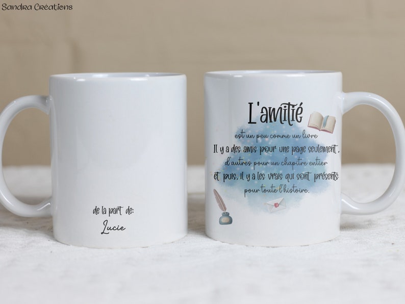 Cadeau amie personnalisé, mug meilleure amie, tasse amitié image 1