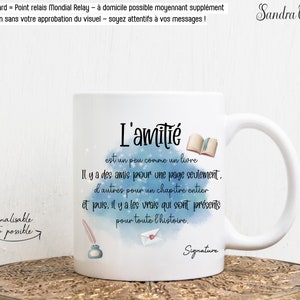 Mug personnalisé meilleure amie, noms et arts personnalisés, meilleure –