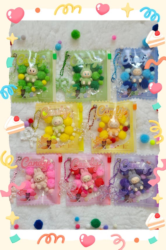 FLUFFY BUNNY BAG CHARM PALE YELLOW FLUFFY BUNNY BAG CHARM PALE YELLOW