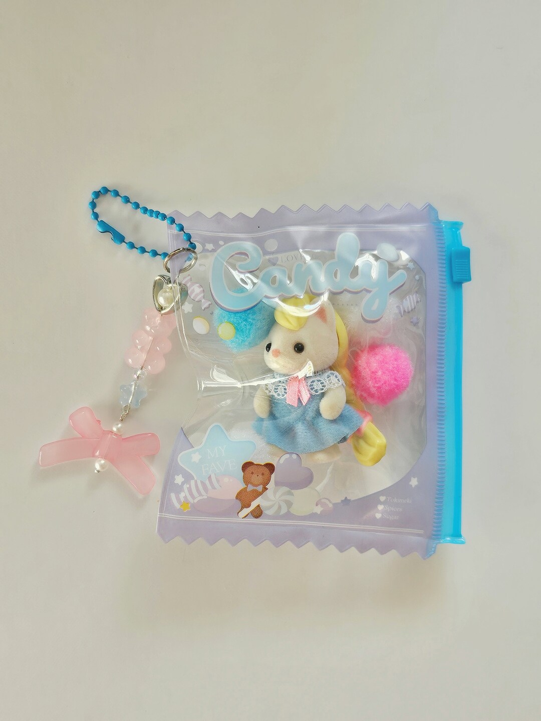 Sylvanian Babies Keychain Beaded Carry Cases Calico Critters Cute ...