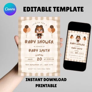 Cry Baby theme baby shower invitation | cry baby invitation | Editable birthday invitation | Canva templates