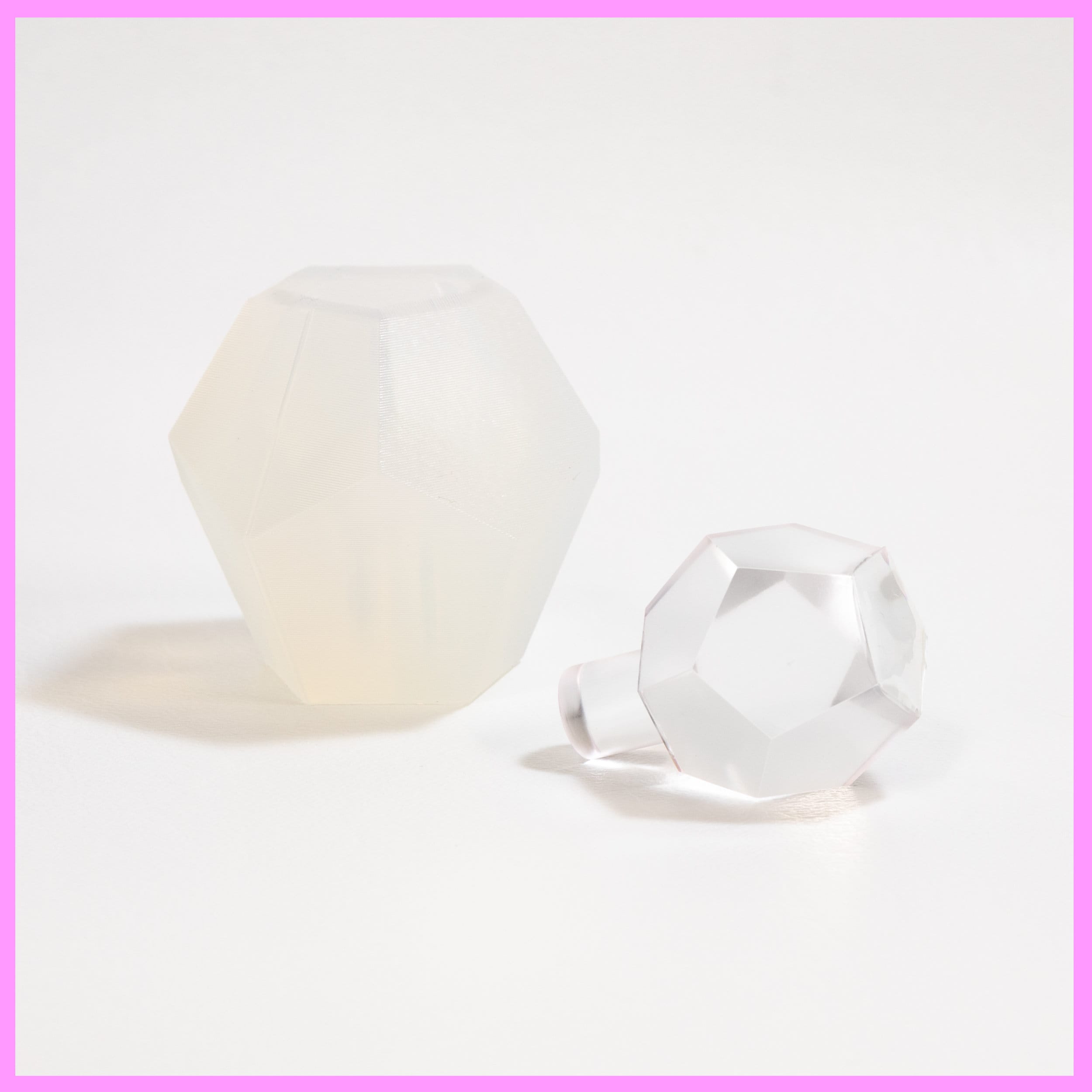 Faceted Crystal Stone Resin Molds-polygonal Crystal Candle Mold-epoxy Resin  Faceted Gem Silicone Mold-resin Craft Mold 