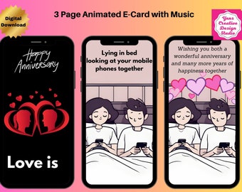 Animated Anniversary E-Card Anniversary video Card
